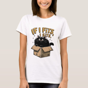 Camiseta Si Me Encaja Con El Gato De Los Sits   Gracioso Sa