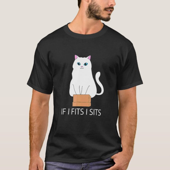 Camiseta Si Me Encaja, Sentaré Gato En Una Caja, Ee Cat Mem (Anverso)