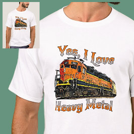 Camiseta Sí, me encanta el tren de locomotora diesel Metali