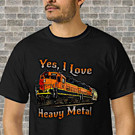 Camiseta Sí, me encanta el tren de locomotora diesel Metali
