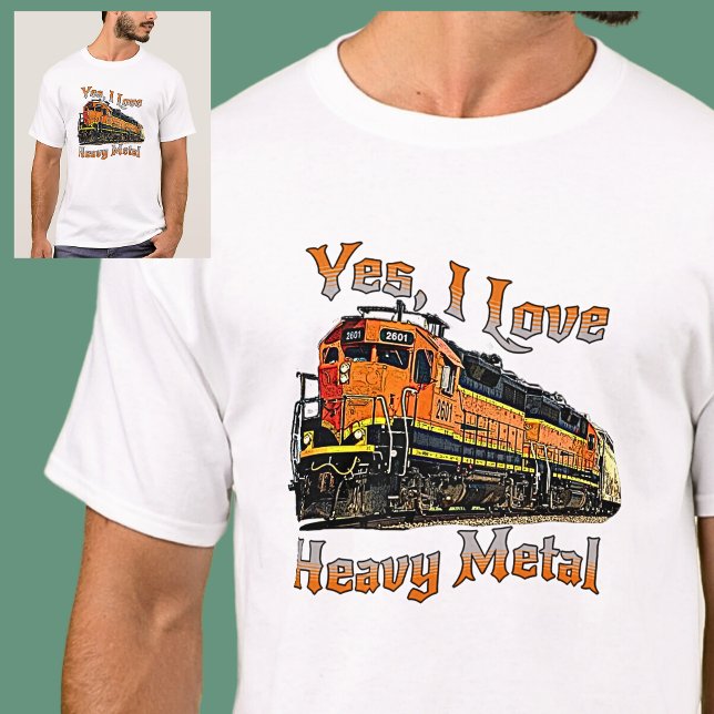 Camiseta Sí, me encanta el tren de locomotora diesel Metali (Subido por el creador)