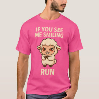 Camiseta Si Me Ves Sonriendo Corre Cordero Malvado