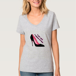 Camiseta Si necesitas un problema, estoy aquí – Tacón alto