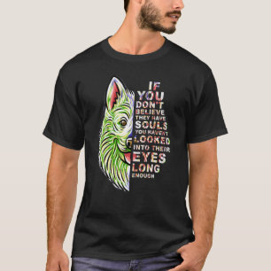 Camiseta Si no crees que tienen almas, perrito Samoyed P