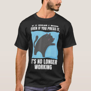 Camiseta Si no funciona Amante del humor de gato perezoso y
