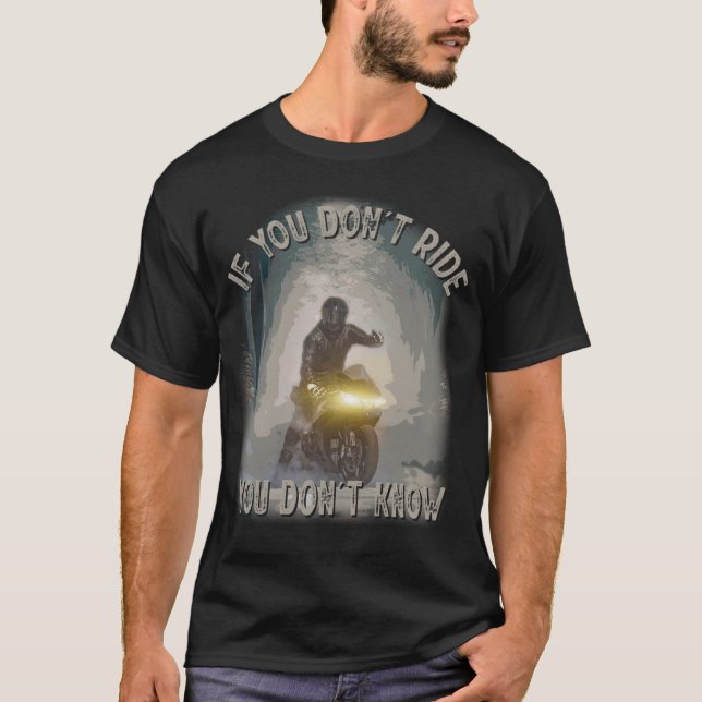 Camiseta Si no va en motocicleta no conoce EE.UU. (Anverso)