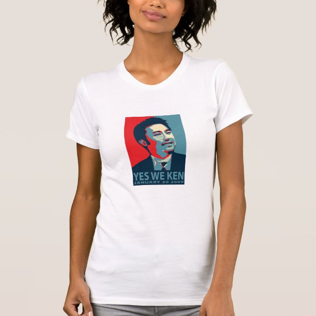Camiseta Sí nosotros Distres de la mujer de Ken (Obama)… - (Anverso)