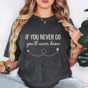 Camiseta Si Nunca Vas, Nunca Sabrás Arte de Viaje