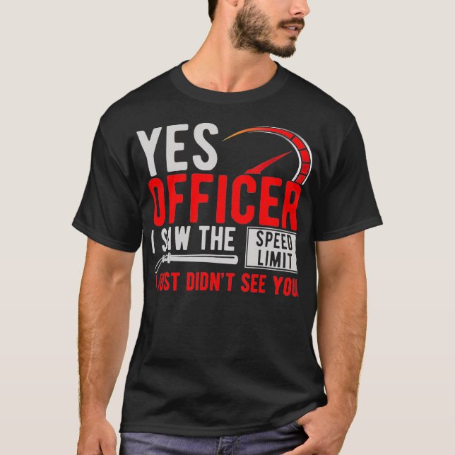 Camiseta Sí Oficial vi el límite de velocidad Moped Chopper (Anverso)