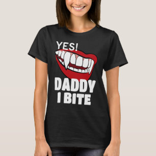 Camiseta Sí Papi me muerdo vampiro disfraz de Halloween