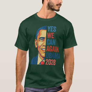 Camiseta Sí Podemos de Nuevo Obama 2028 Futuro Obama