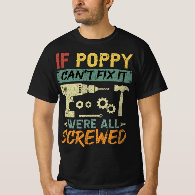 Camiseta Si Poppy no puede arreglarlo Estamos todos jodidos (Anverso)