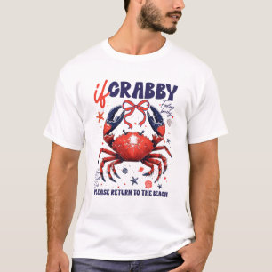 Camiseta Si Por Favor Cangrejo Regresa A La Playa Divertido