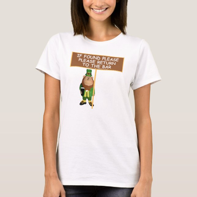 Camiseta Si por favor encontrada vuelta al irlandés de la (Anverso)