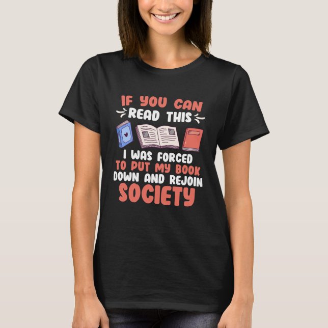 Camiseta Si puede leer este libro Booknerd Reading fans (Anverso)