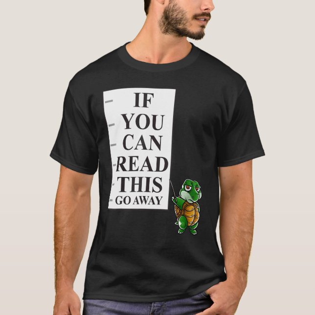 Camiseta Si Pueden Leer Esto Ahuyan Introvert Nerd Turtle (Anverso)