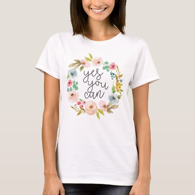 Camiseta Sí Puedes, Cita Inspiradora (Anverso)