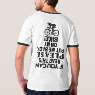 Camiseta Si Puedes Leer Esta Graciosa Bicicleta Blanco Negr