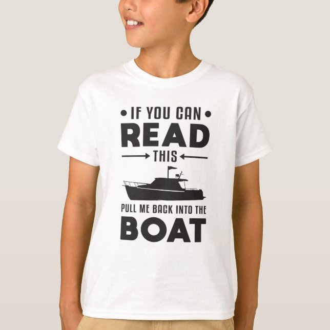 Camiseta Si Puedes Leer Este Bote De Yate Sea Gracioso (Anverso)