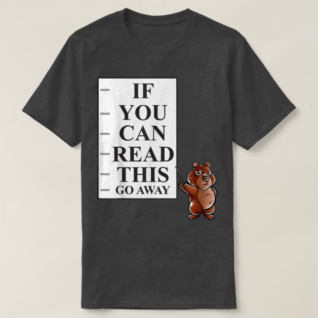 Camiseta Si Puedes Leer Esto Ahuir Introvert Nerd Grizzl (Diseño del anverso)