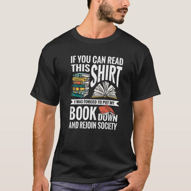 Camiseta Si Puedes Leer Esto Me Obligaron A Poner Mi Libro (Anverso)