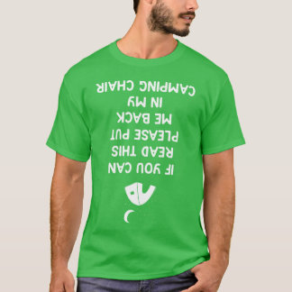Camiseta Si puedes leer silla de camping Camping retro