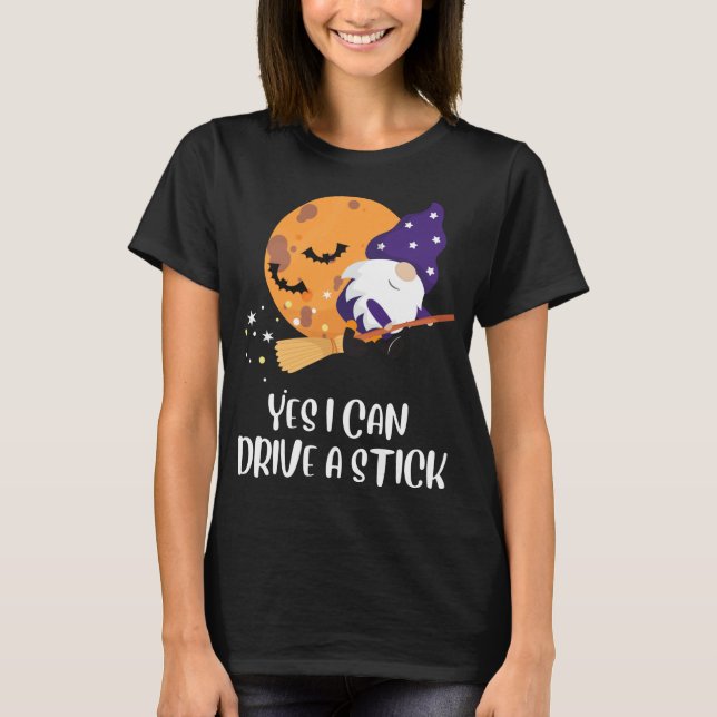 Camiseta Sí, puedo conducir una Halloween divertida y aguda (Anverso)