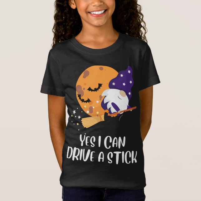 Camiseta Sí, puedo conducir una Halloween divertida y aguda (Anverso)