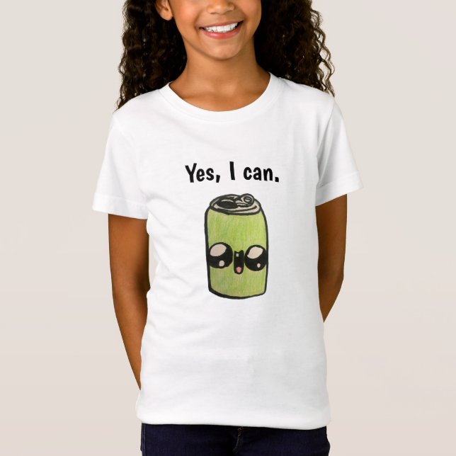 Camiseta Sí, puedo. (lata de soda) (chicas) (Anverso)