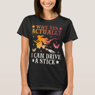 Camiseta Sí, puedo manejar el color de halloween femenino