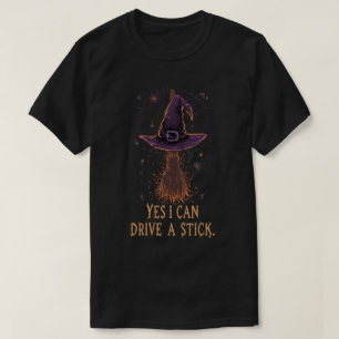 Camiseta Sí, puedo manejar un gráfico de Stick Halloween
