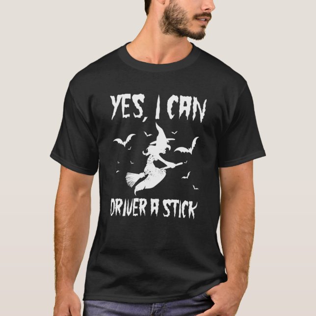 Camiseta Sí, Puedo Manejar Un Palo De Vestido De Halloween (Anverso)