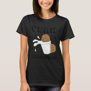 Camiseta Sí, puedo mojar galletas y leche Sketchl Cookie