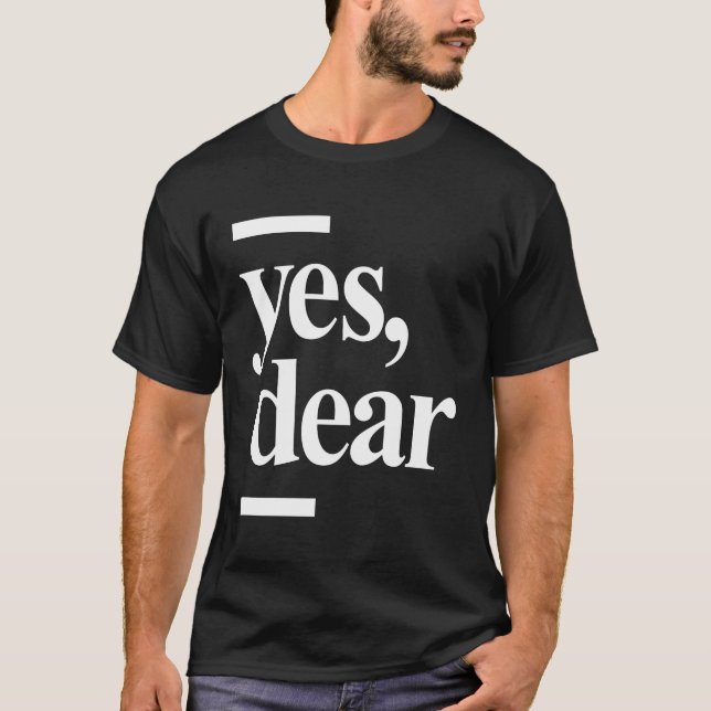 Camiseta Sí, querido divertido matrimonio de esposos con ca (Anverso)