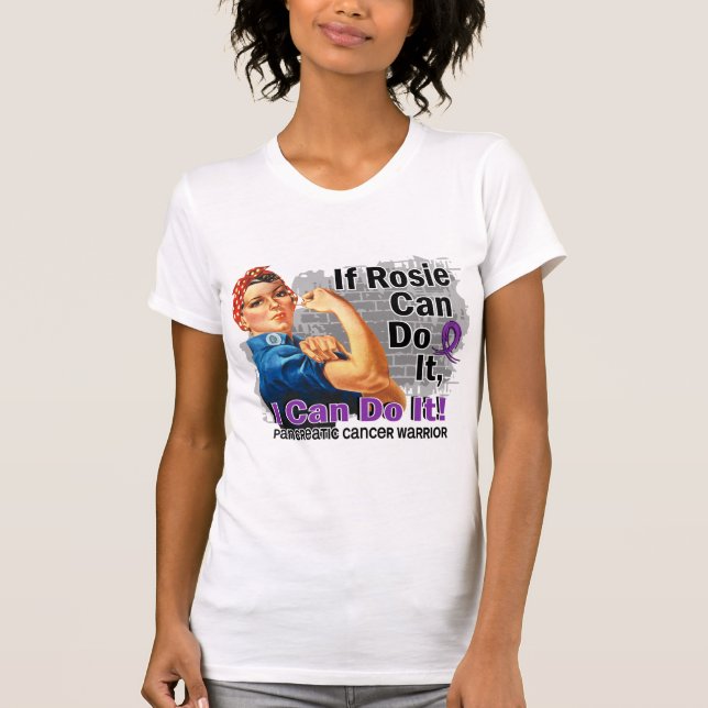 Camiseta Si Rosie puede hacerlo cáncer pancreático (Anverso)