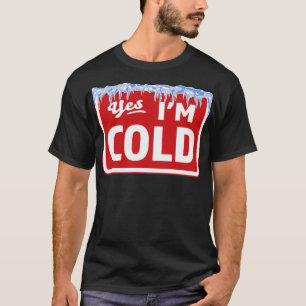 Camiseta Sí, Rótulo Frío Congelando La Graciosa Vintage Sar
