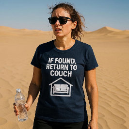 Camiseta Si se encuentra, devolver al sofá
