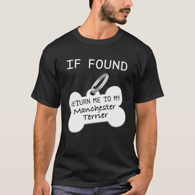 Camiseta Si se encuentra, devuélveme a mi Terrier de Manche (Anverso)
