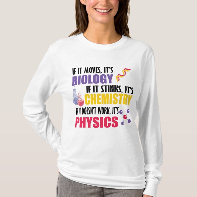Camiseta Si se mueve es biología (Anverso)