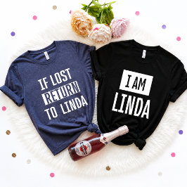 Camiseta Si se pierde, devuélvase a Nombre Personalizado Di
