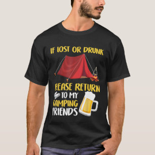 Camiseta Si Se Pierde O Está Borracho, Por Favor Regresa A