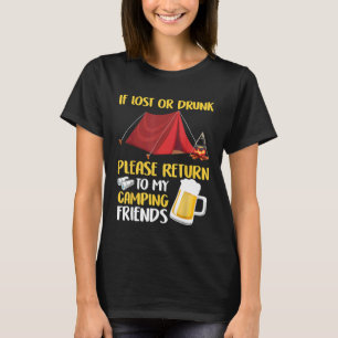 Camiseta Si Se Pierde O Está Borracho, Por Favor Regresa A