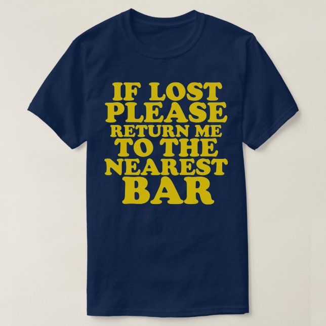 Camiseta Si se pierde, por favor, devuélveme a la cosecha m (Diseño del anverso)