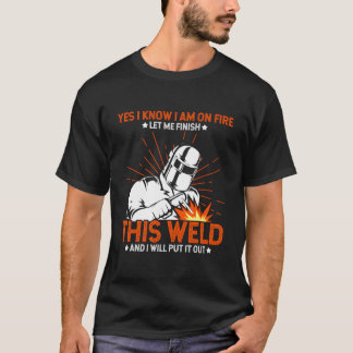 Camiseta Sí, sé que estoy en llamas, déjame terminar este c