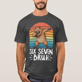 Camiseta Si Seven Bruh 67 Meme Capybara Capybara divertido