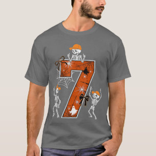 Camiseta Si Seven Meme 6 7 Disfraz de Halloween Esqueleto B
