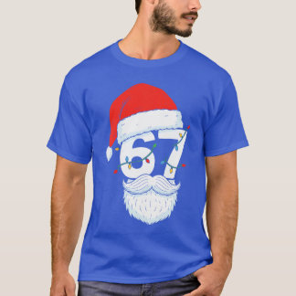 Camiseta Si Seven Meme Navidad 67 Cara de Santa Hombres Ten