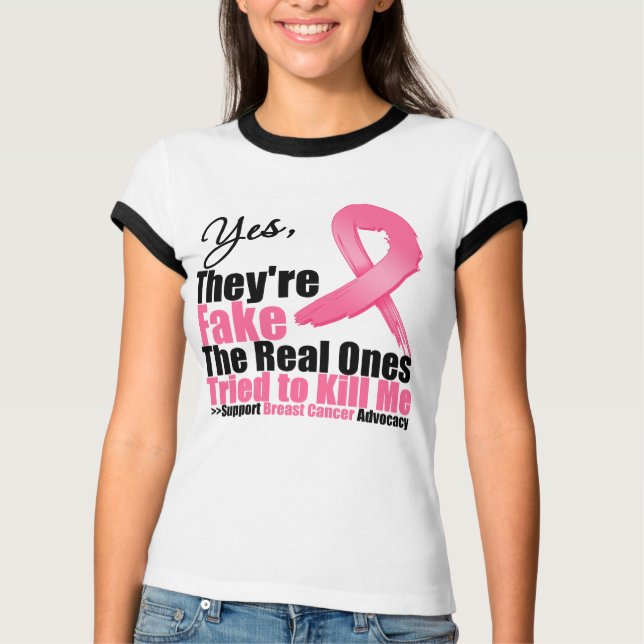 Camiseta SÍ, son falsos...Mis verdaderos trataron de matarm (Anverso)