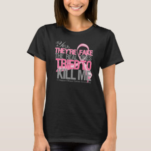 Camiseta Sí, son falsos v2 - Cáncer de mama