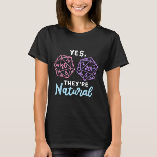 Camiseta Sí, son naturales 20 D20 Dice divertido Rpg Gamer
